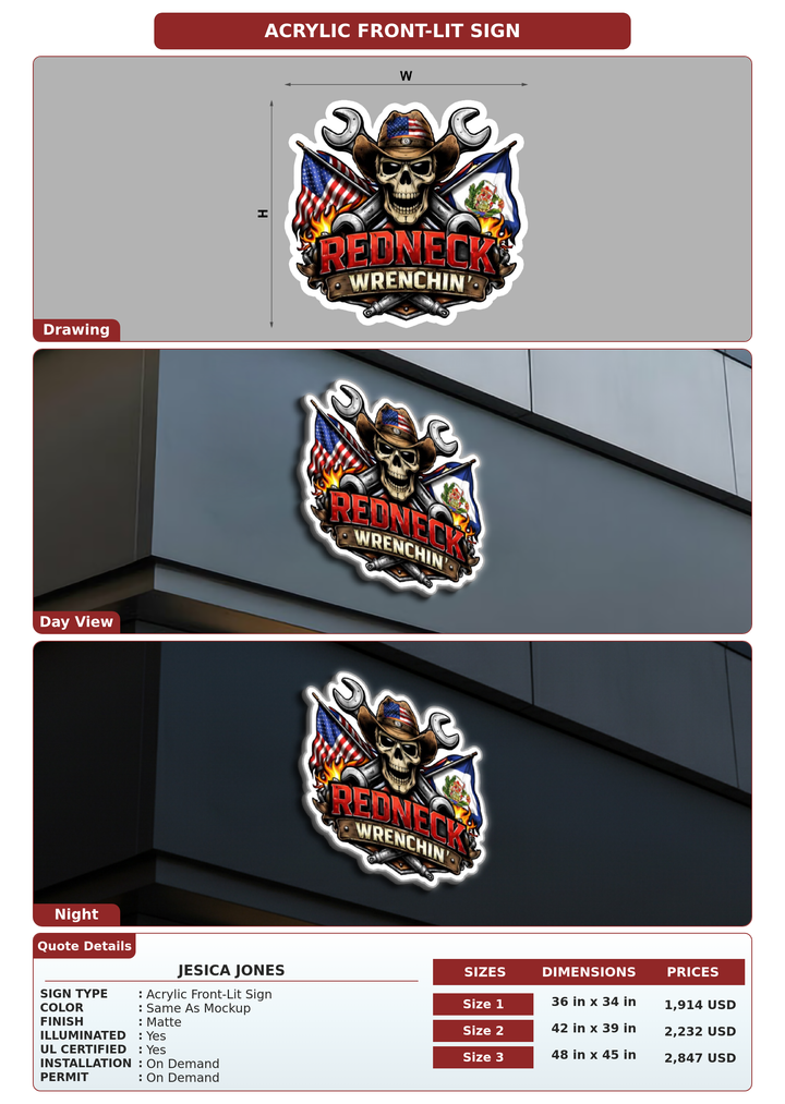 CUSTOM MOCKUP SIGN FOR Jesica Jones