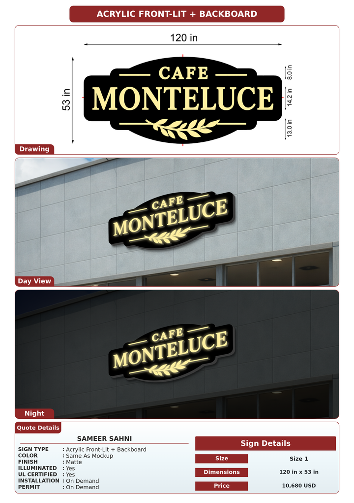 CUSTOM MOCKUP SIGN FOR Sameer Sahni