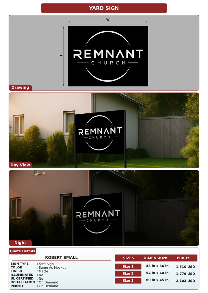 CUSTOM MOCKUP SIGN FOR Robert Small
