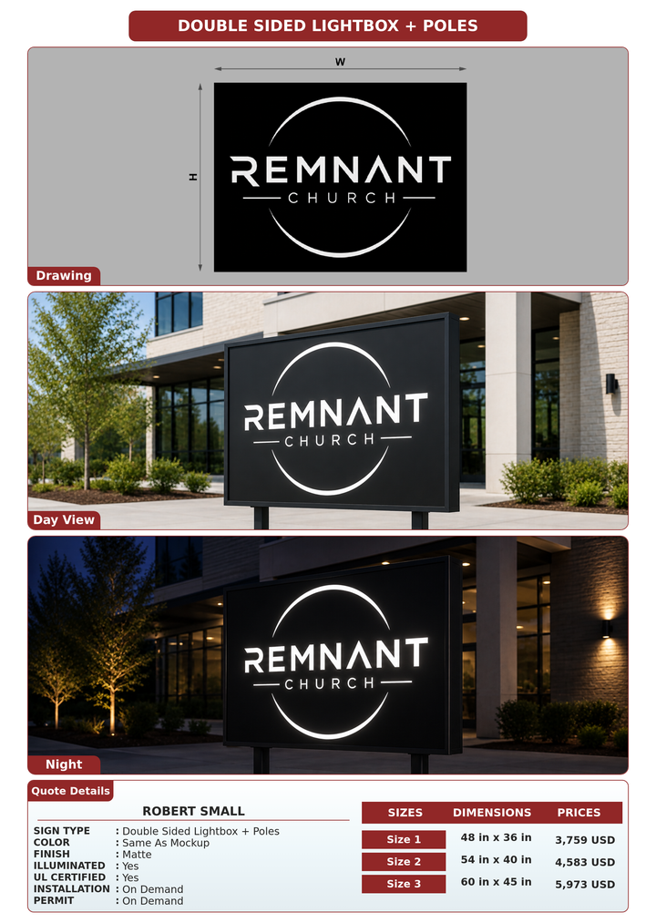 CUSTOM MOCKUP SIGN FOR Robert Small