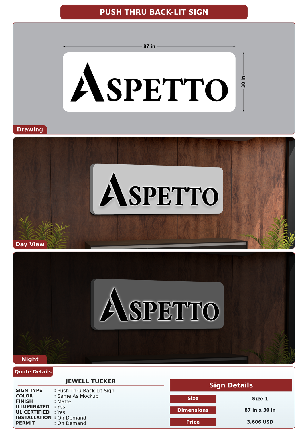 CUSTOM MOCKUP SIGN FOR Jewell Tucker