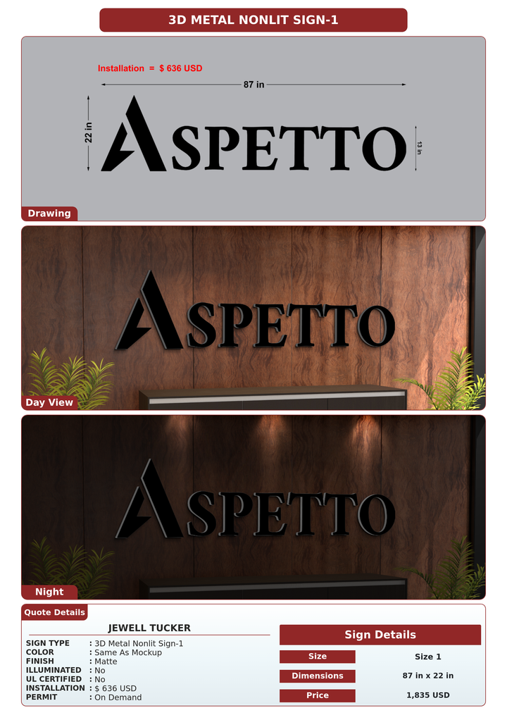 CUSTOM MOCKUP SIGN FOR Jewell Tucker