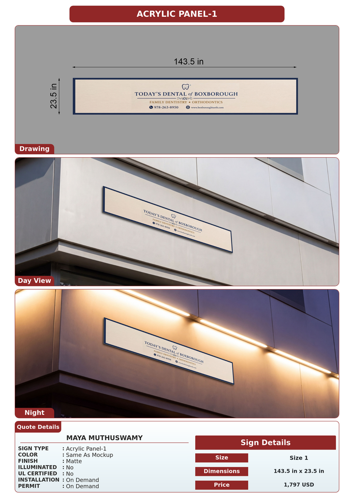 CUSTOM MOCKUP SIGN FOR MAYA MUTHUSWAMY