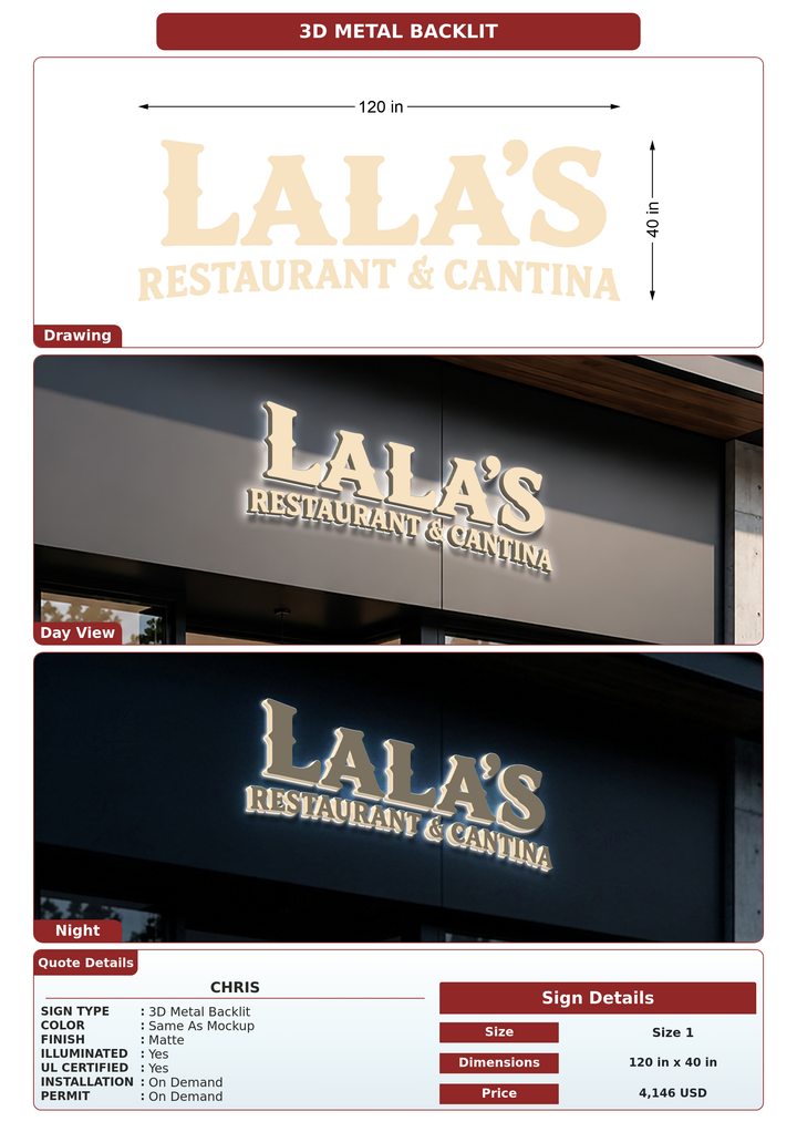CUSTOM MOCKUP SIGN FOR Chris