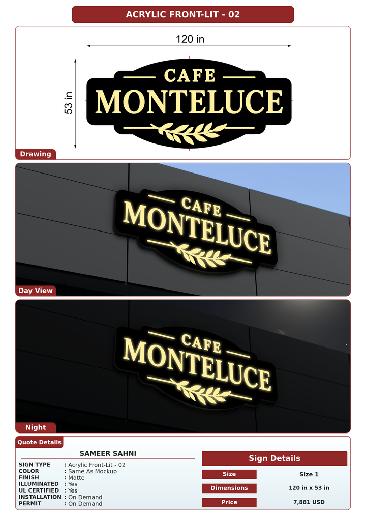 CUSTOM MOCKUP SIGN FOR Sameer Sahni