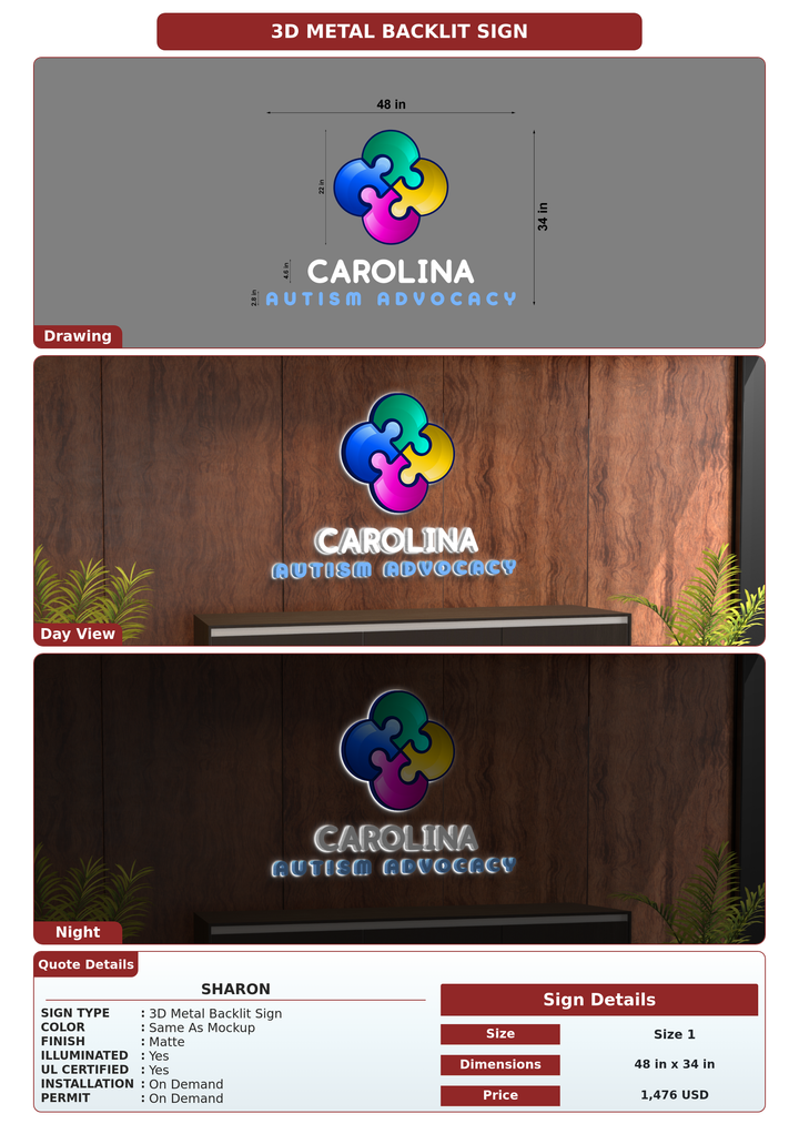 CUSTOM MOCKUP SIGN FOR Sharon