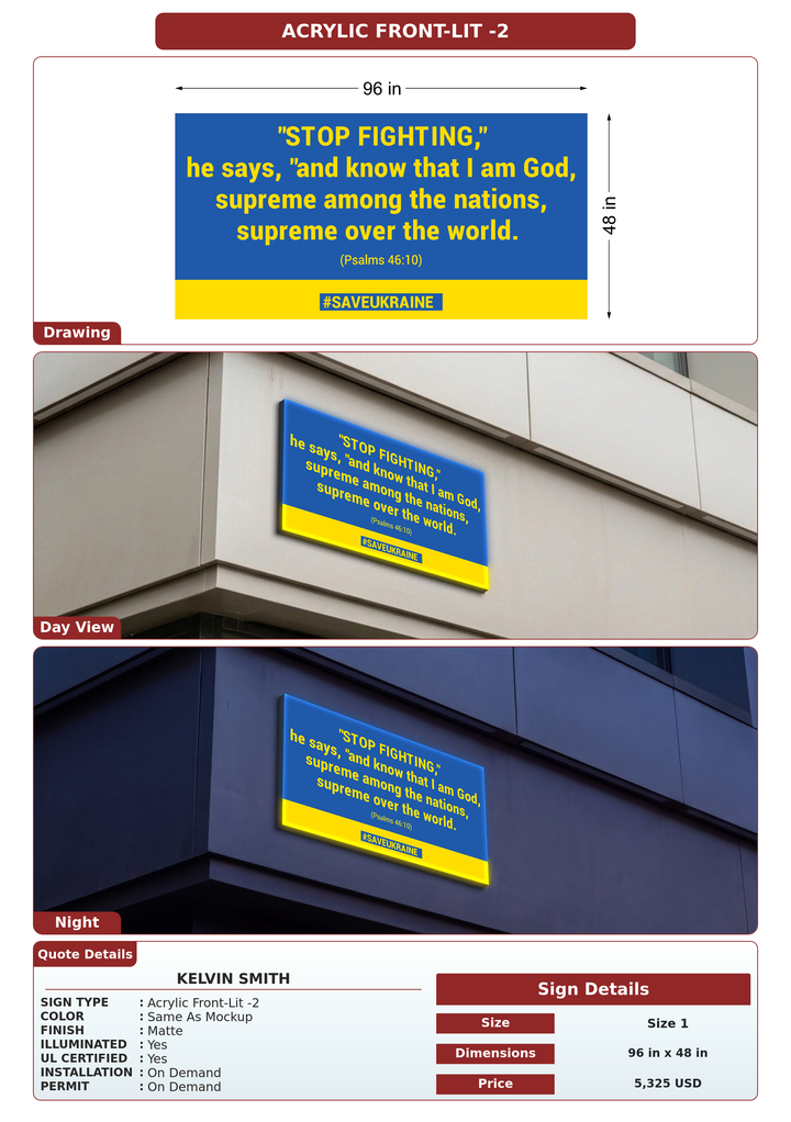 CUSTOM MOCKUP SIGN FOR Kelvin Smith