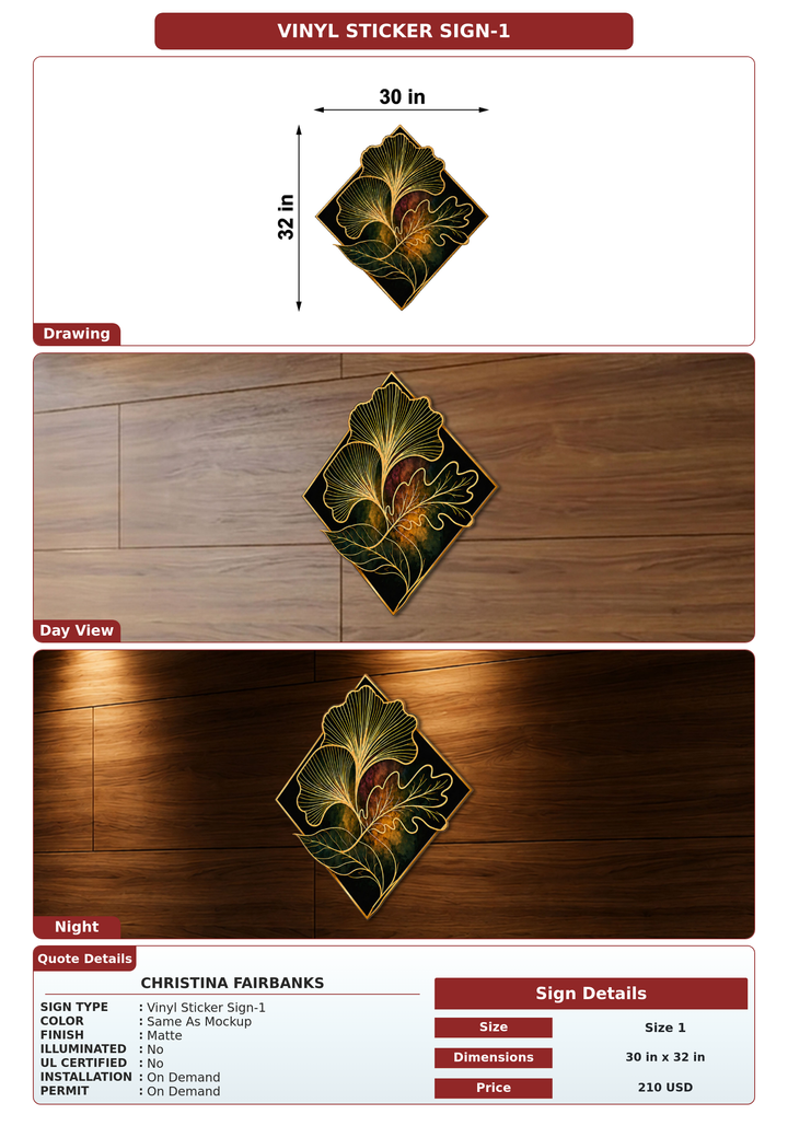 CUSTOM MOCKUP SIGN FOR Christina Fairbanks