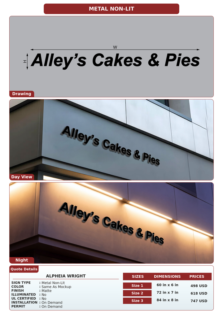CUSTOM MOCKUP SIGN FOR Alpheia Wright