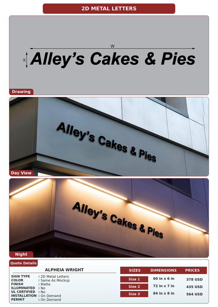 CUSTOM MOCKUP SIGN FOR Alpheia Wright