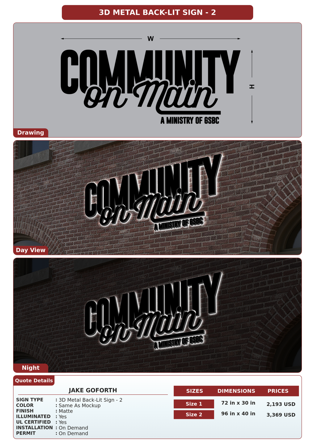CUSTOM MOCKUP SIGN FOR Jake Goforth