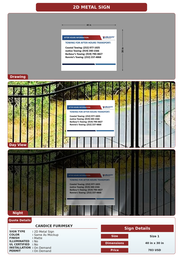 CUSTOM MOCKUP SIGN FOR Candice Furimsky