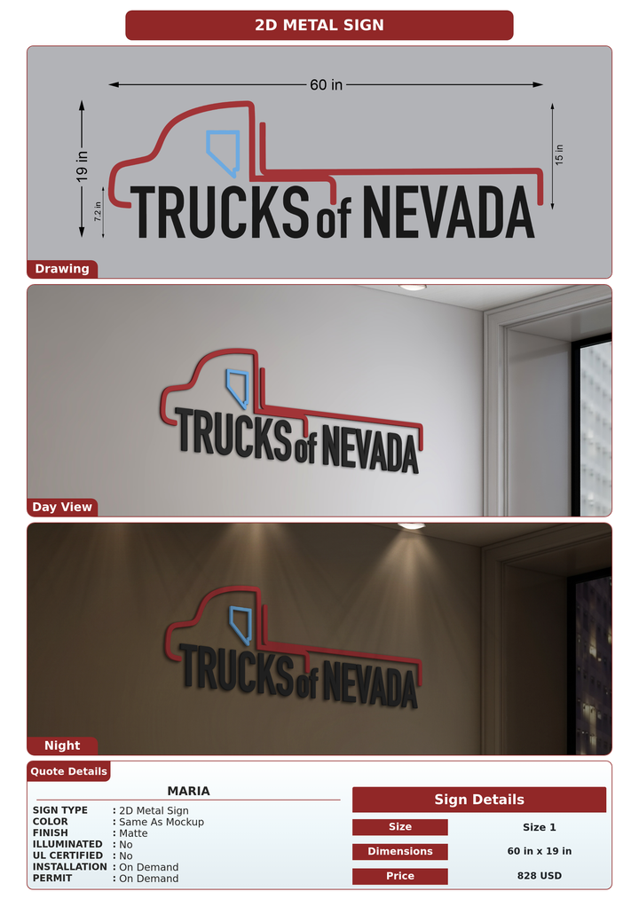 CUSTOM MOCKUP SIGN FOR Maria