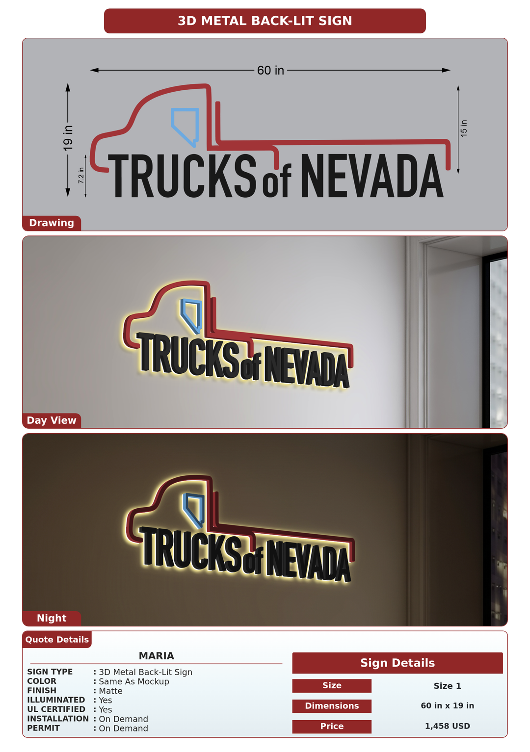 CUSTOM MOCKUP SIGN FOR Maria