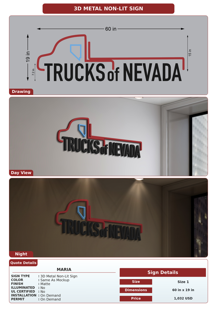 CUSTOM MOCKUP SIGN FOR Maria