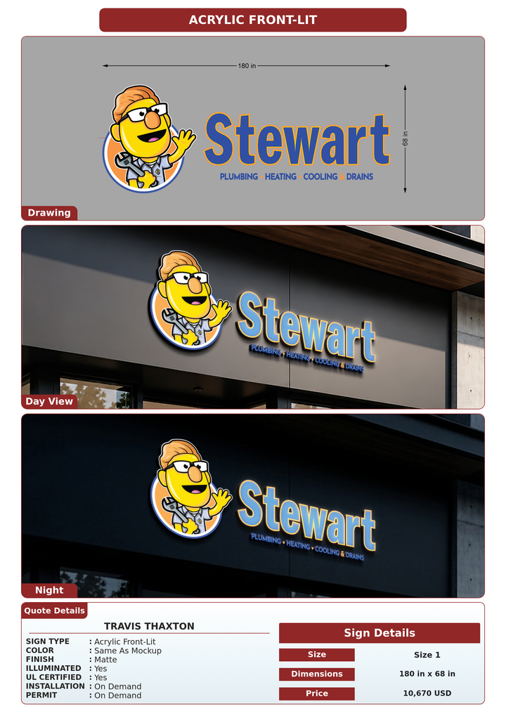 CUSTOM MOCKUP SIGN FOR Travis Thaxton