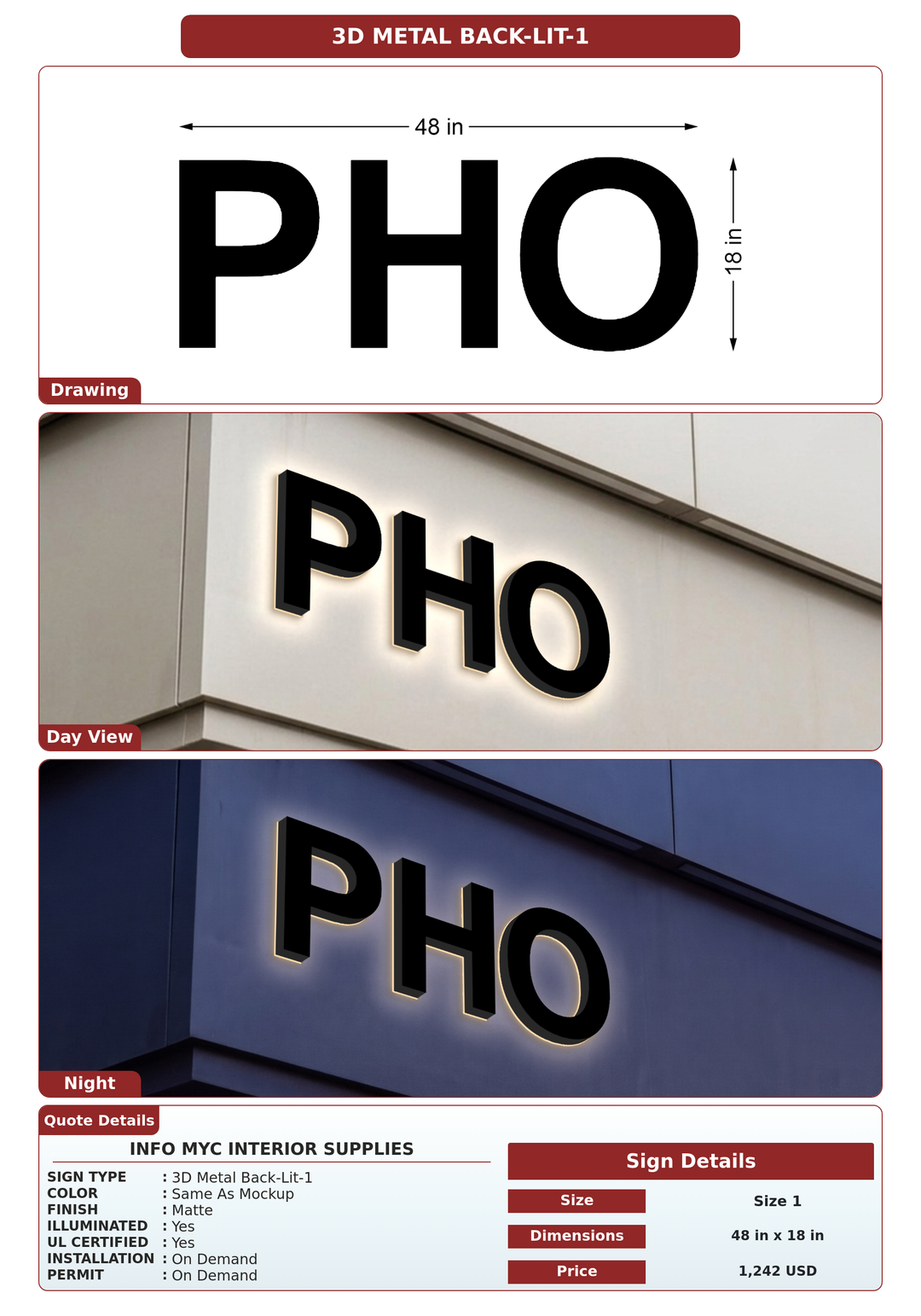 CUSTOM MOCKUP SIGN FOR Info MYC Interior Supplies