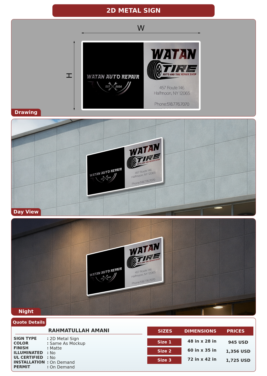 CUSTOM MOCKUP SIGN FOR Rahmatullah Amani