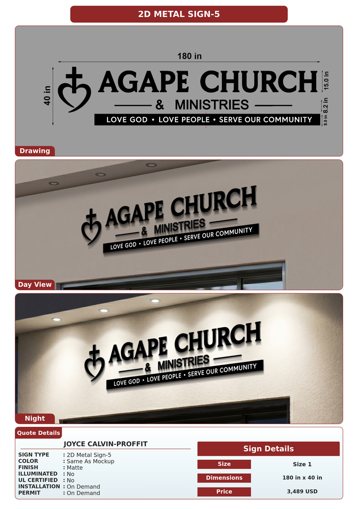 CUSTOM MOCKUP SIGN FOR Joyce Calvin-Proffit