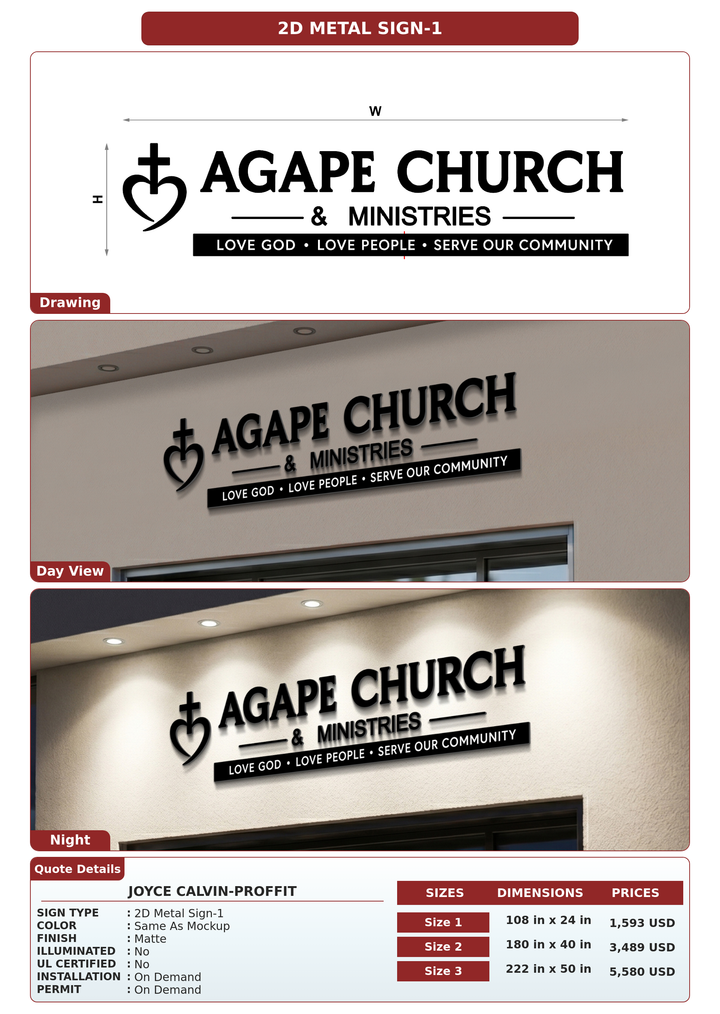 CUSTOM MOCKUP SIGN FOR Joyce Calvin-Proffit