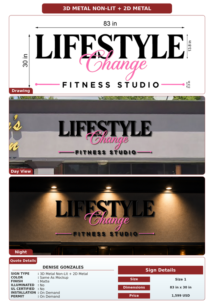 CUSTOM MOCKUP SIGN FOR Denise Gonzales