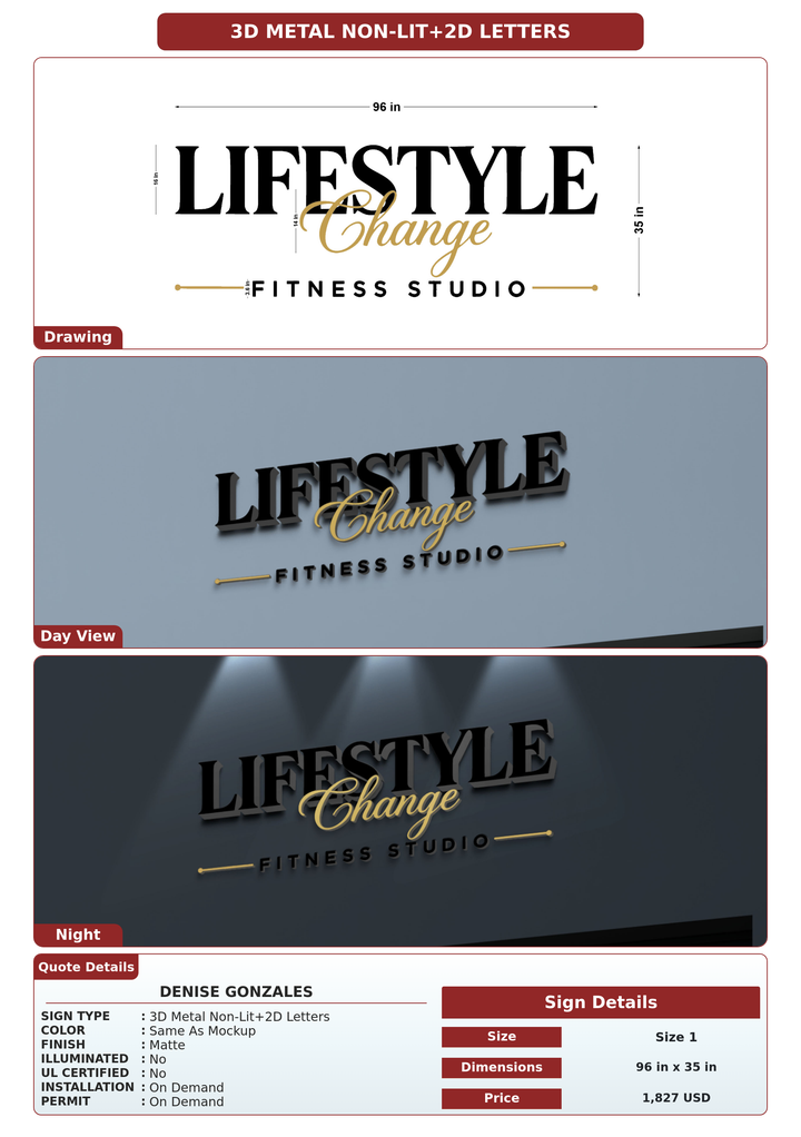 CUSTOM MOCKUP SIGN FOR Denise Gonzales