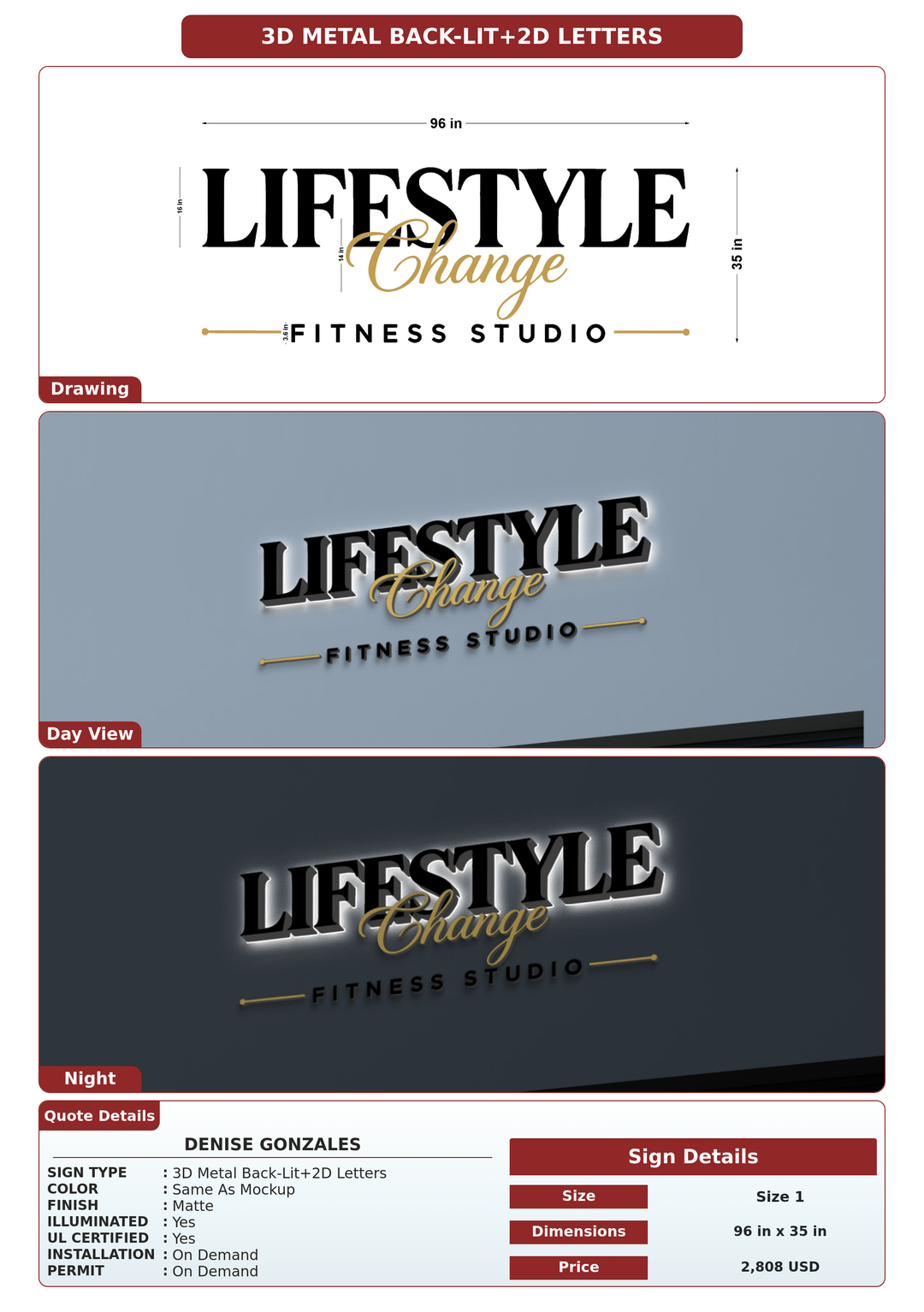 CUSTOM MOCKUP SIGN FOR Denise Gonzales