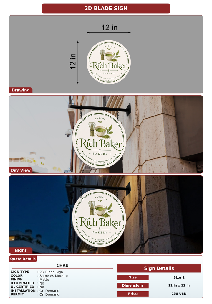 CUSTOM MOCKUP SIGN FOR Chau