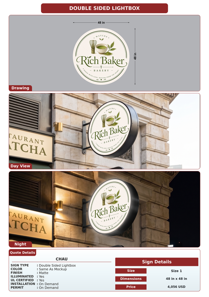CUSTOM MOCKUP SIGN FOR Chau