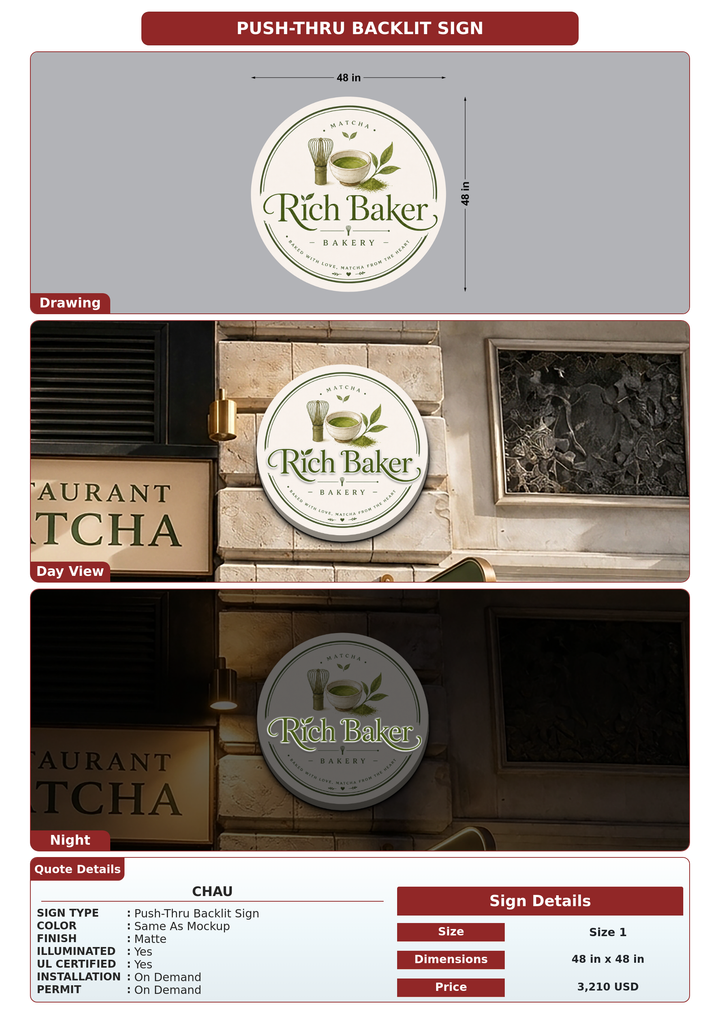 CUSTOM MOCKUP SIGN FOR Chau