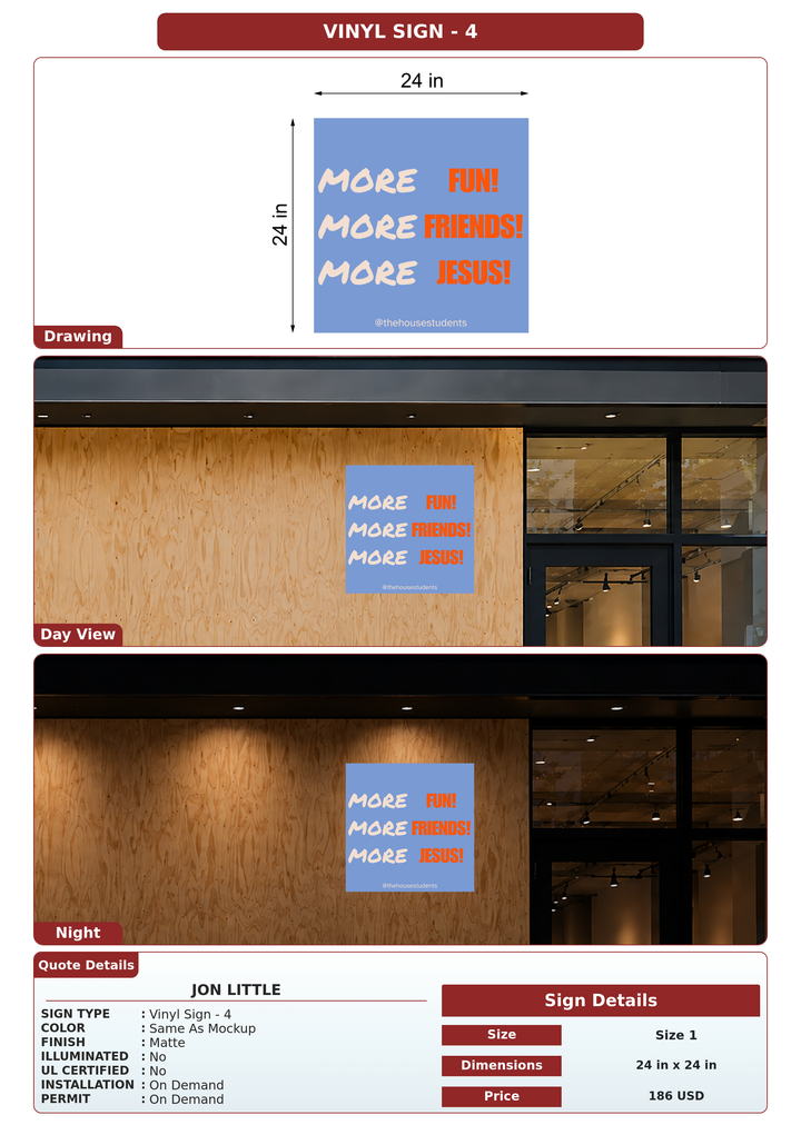 CUSTOM MOCKUP SIGN FOR Jon Little