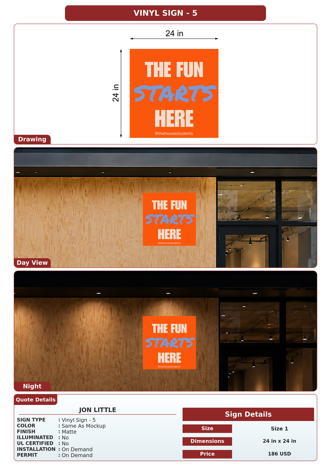 CUSTOM MOCKUP SIGN FOR Jon Little