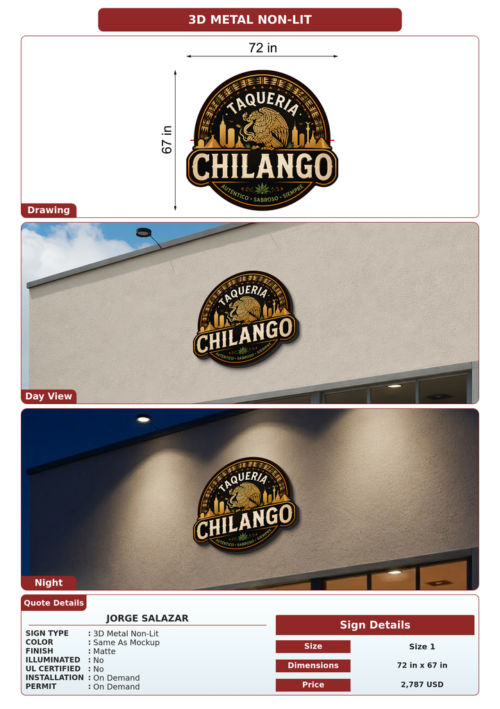 CUSTOM MOCKUP SIGN FOR Jorge salazar