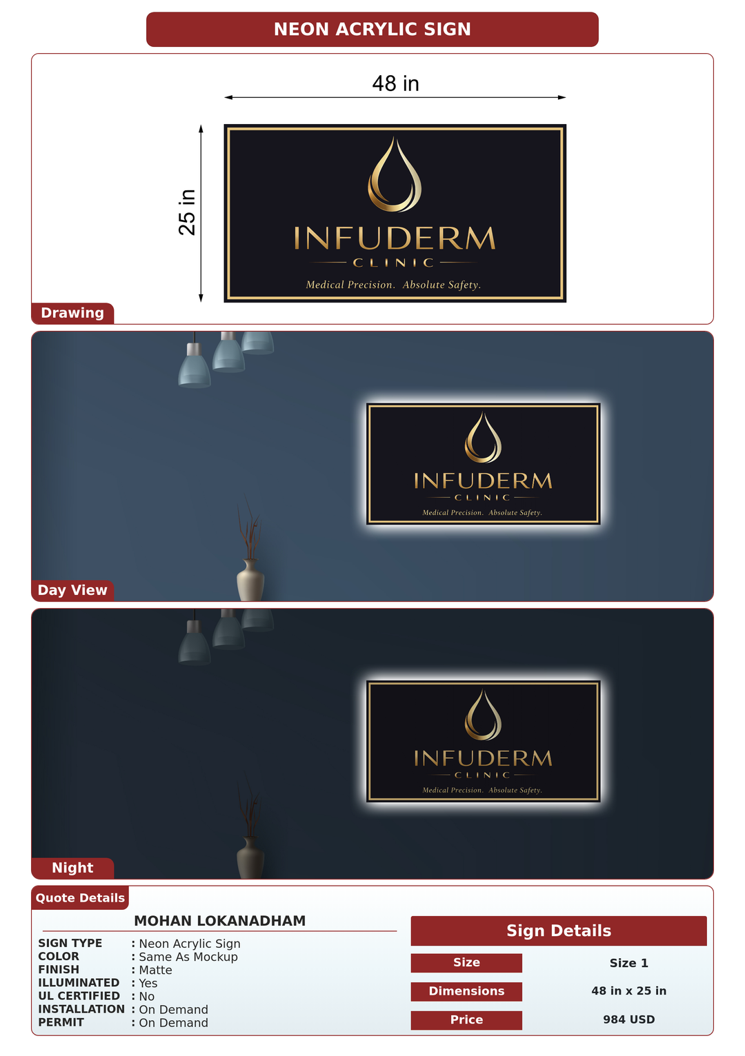 CUSTOM MOCKUP SIGN FOR Mohan Lokanadham