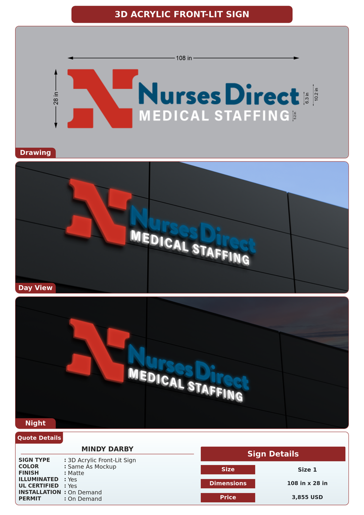 CUSTOM MOCKUP SIGN FOR Mindy Darby