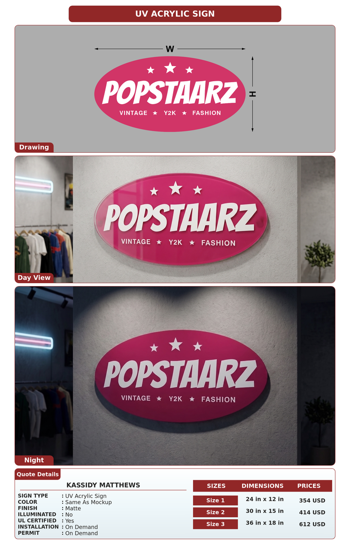 CUSTOM MOCKUP SIGN FOR Kassidy Matthews
