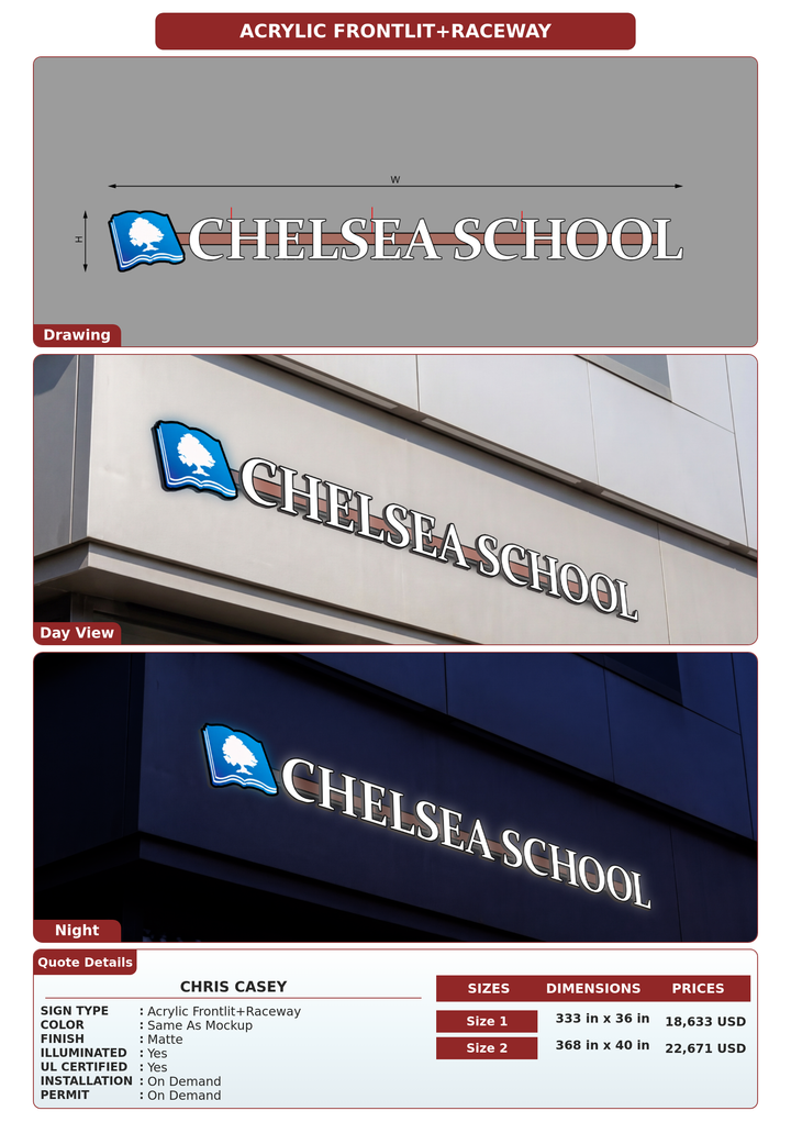 CUSTOM MOCKUP SIGN FOR chris casey