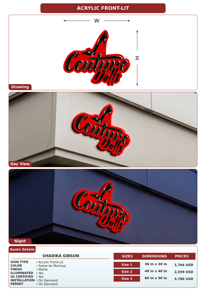 CUSTOM MOCKUP SIGN FOR Shadika Gibson