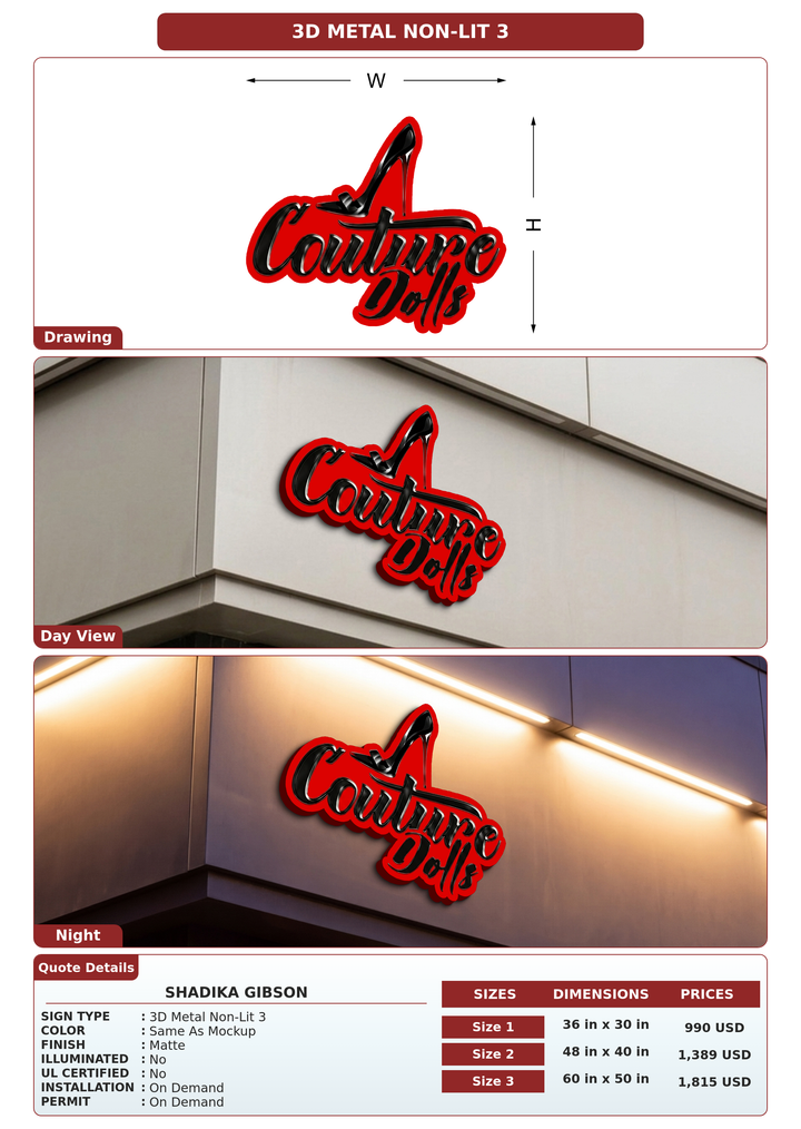 CUSTOM MOCKUP SIGN FOR Shadika Gibson
