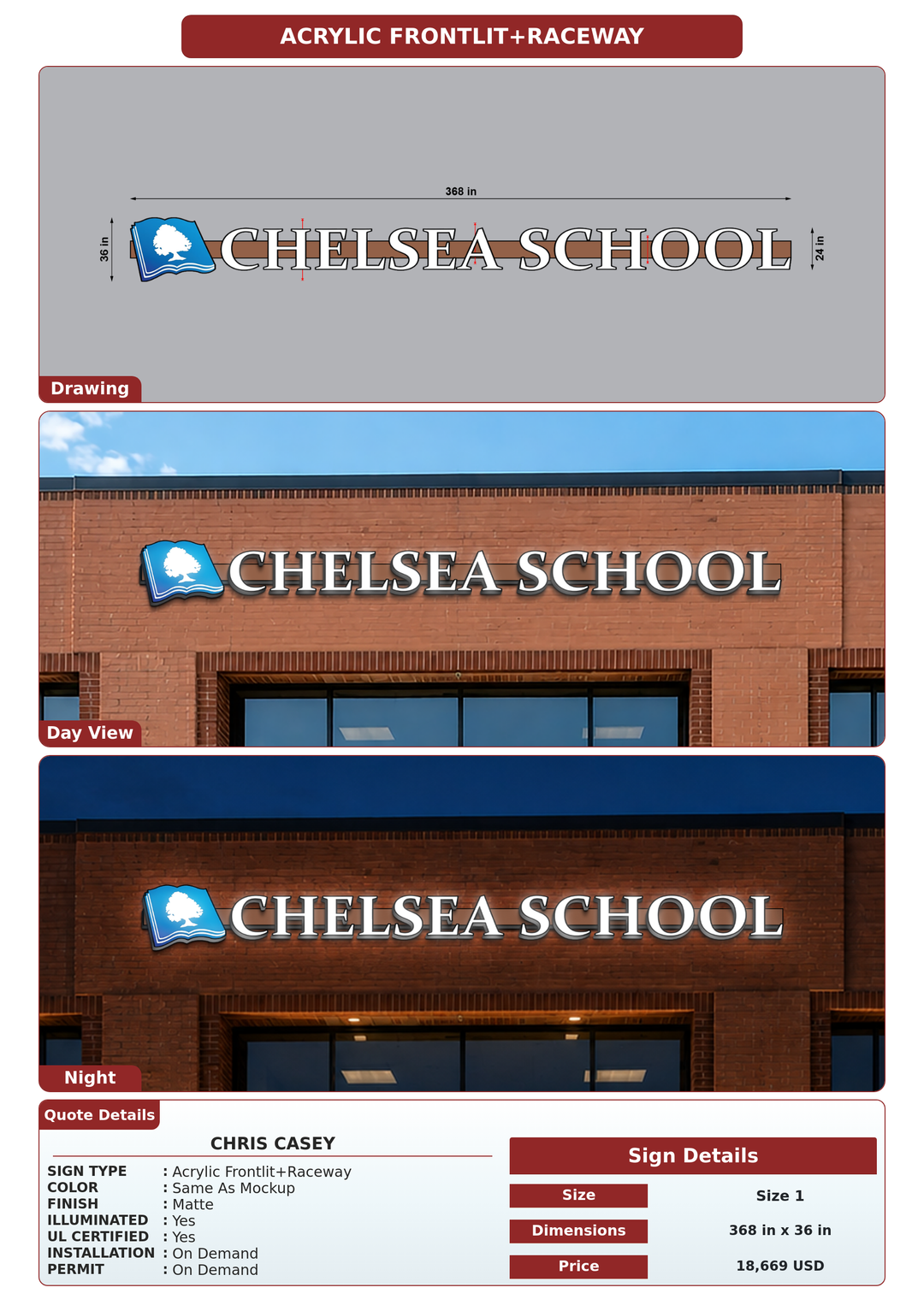 CUSTOM MOCKUP SIGN FOR chris casey