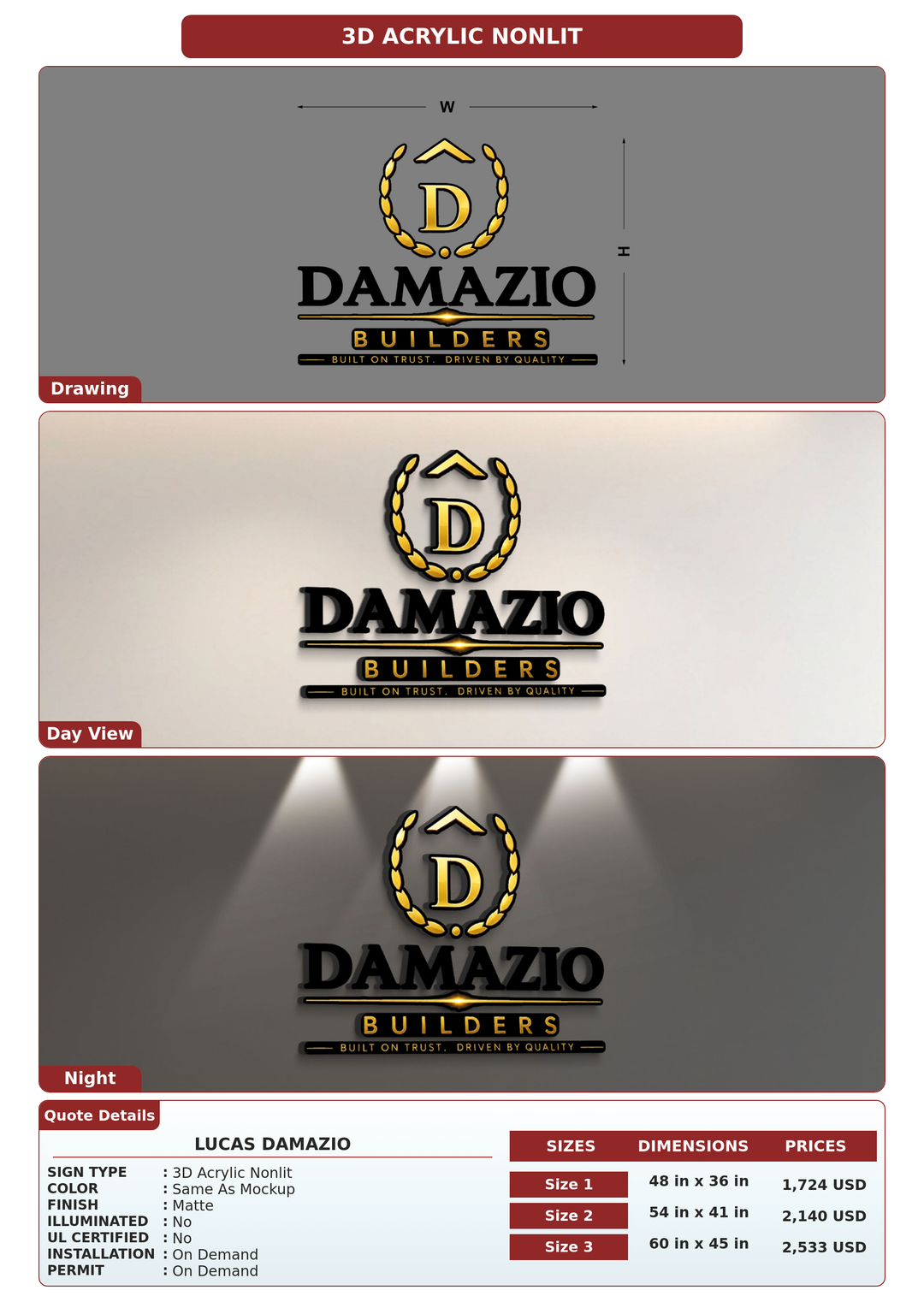 CUSTOM MOCKUP SIGN FOR Lucas Damazio