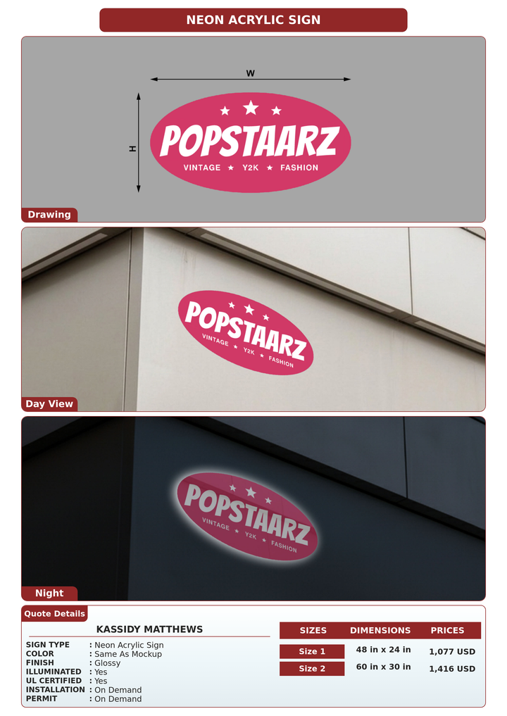 CUSTOM MOCKUP SIGN FOR Kassidy Matthews