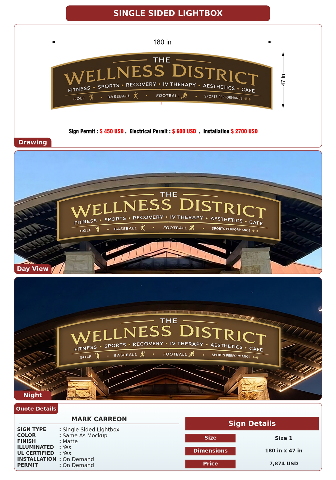 CUSTOM MOCKUP SIGN FOR Mark Carreon