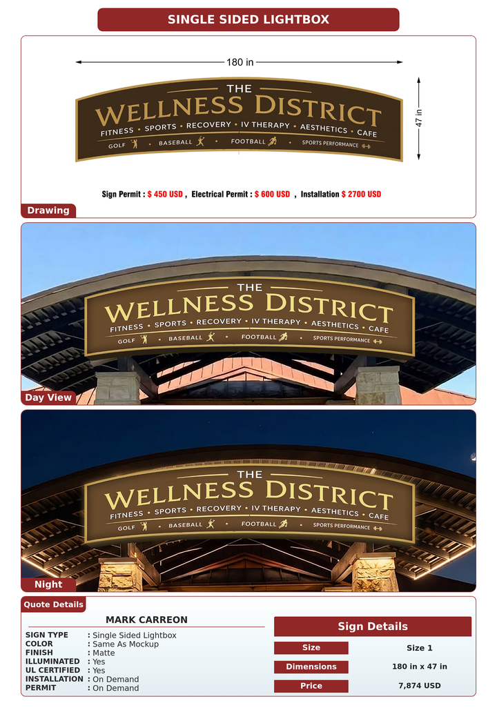 CUSTOM MOCKUP SIGN FOR Mark Carreon