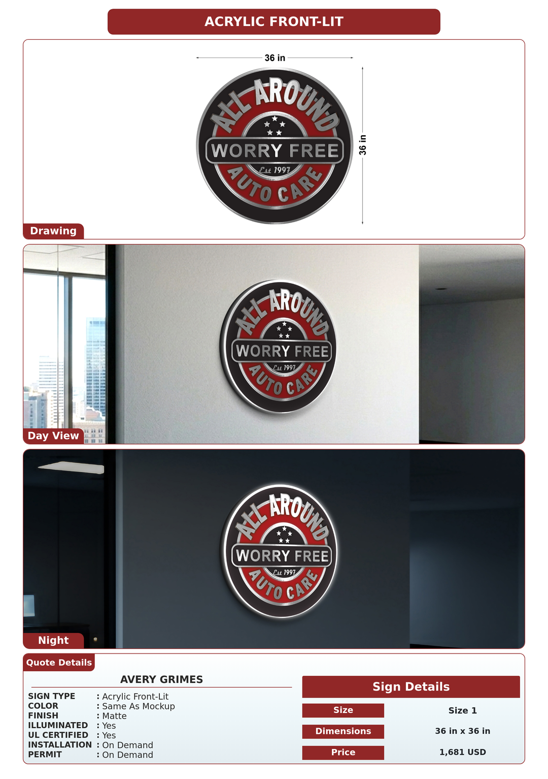 CUSTOM MOCKUP SIGN FOR Avery Grimes