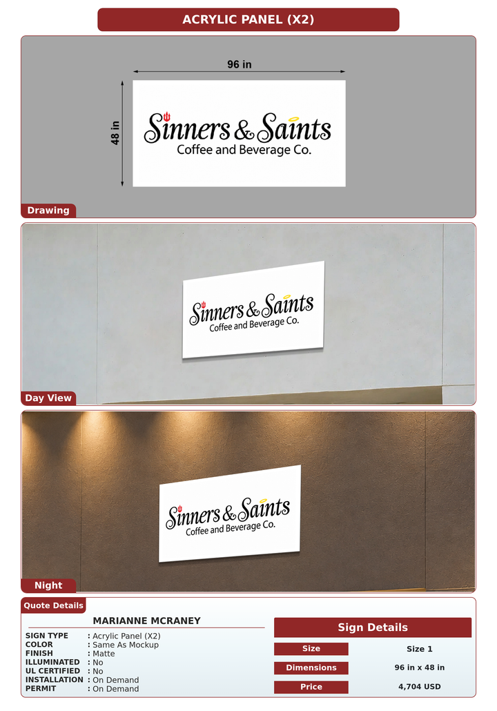 CUSTOM MOCKUP SIGN FOR Marianne McRaney