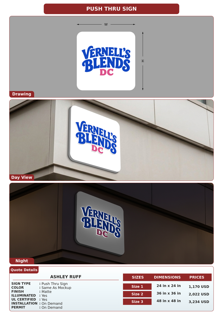 CUSTOM MOCKUP SIGN FOR Ashley Ruff