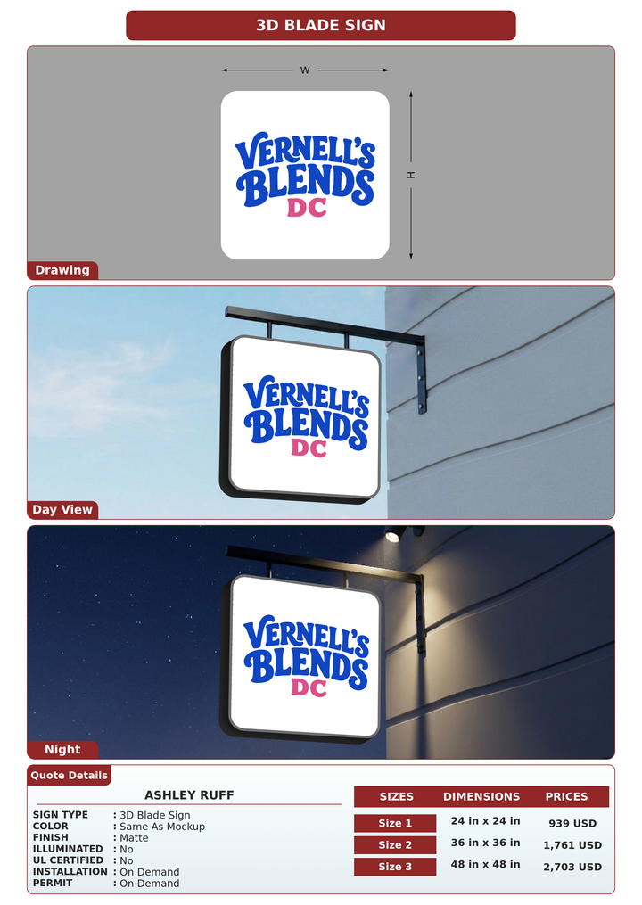 CUSTOM MOCKUP SIGN FOR Ashley Ruff