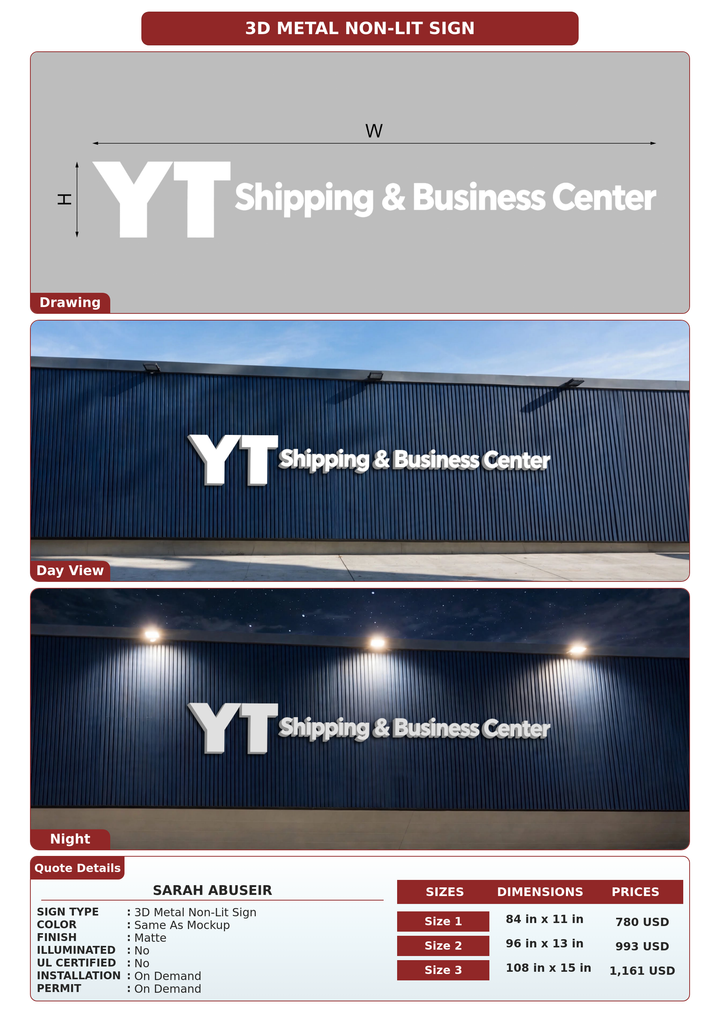 CUSTOM MOCKUP SIGN FOR Sarah Abuseir