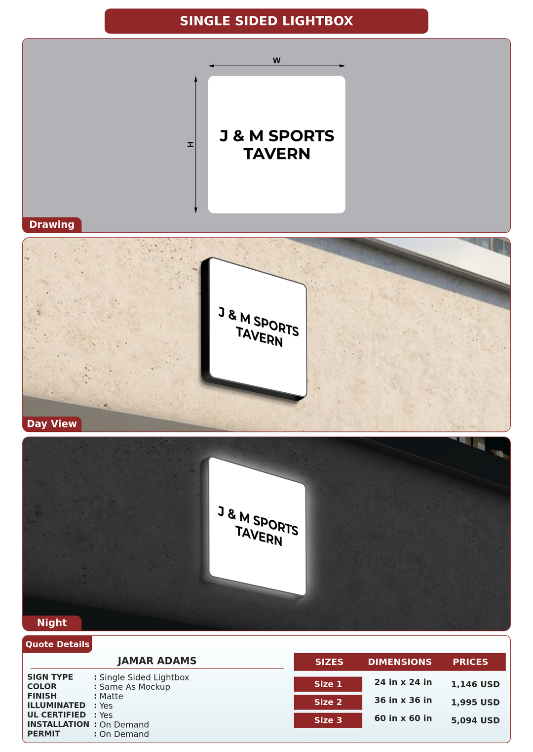 CUSTOM MOCKUP SIGN FOR Jamar Adams